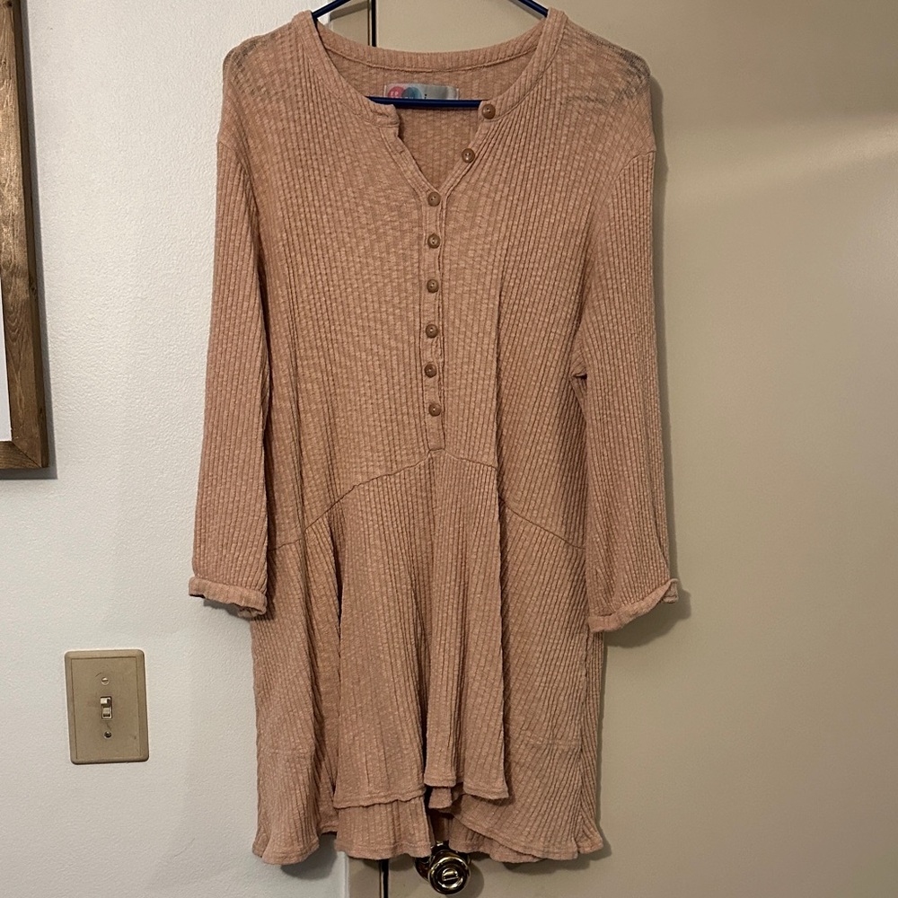Women's Button-Down blush Dress